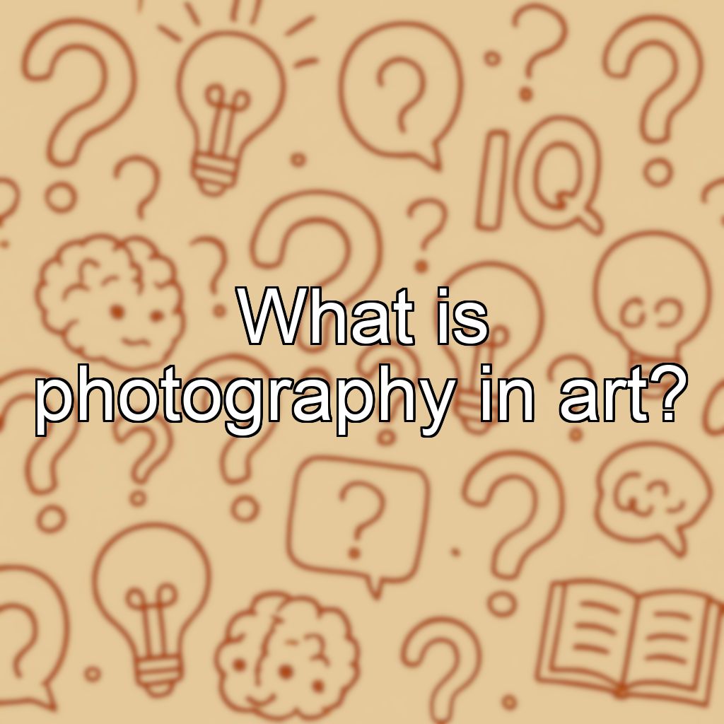 What is photography in art?