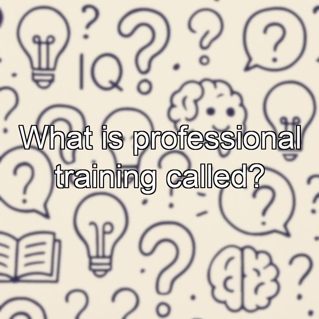 What is professional training called?