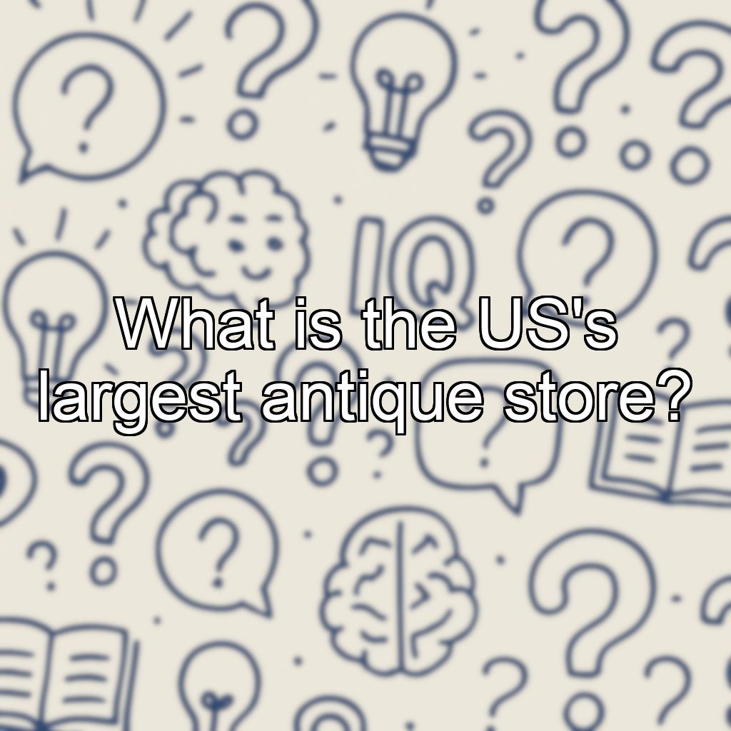 What is the US's largest antique store?
