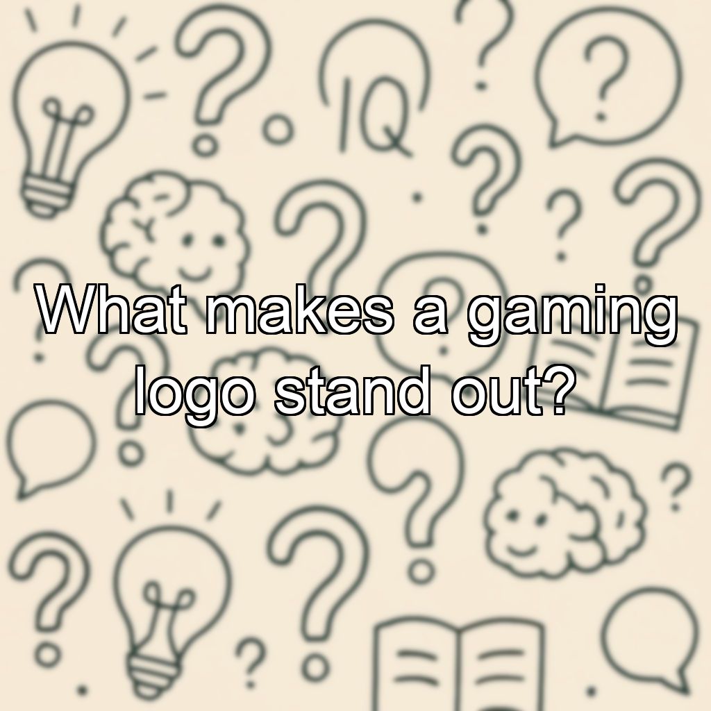 What makes a gaming logo stand out?