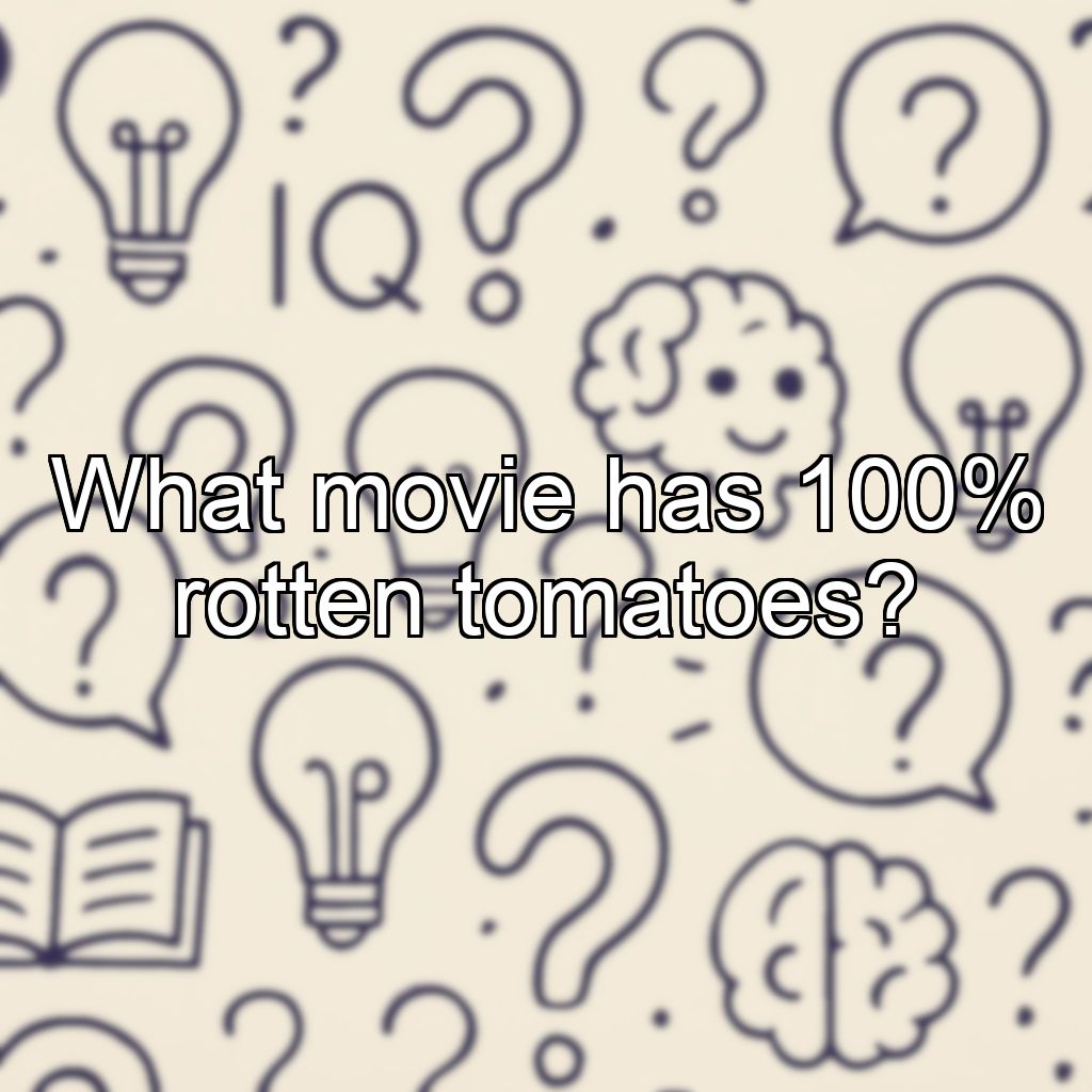 What movie has 100% rotten tomatoes?