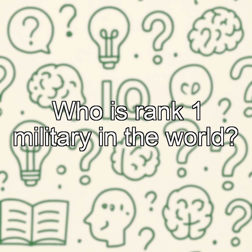 Who is rank 1 military in the world?