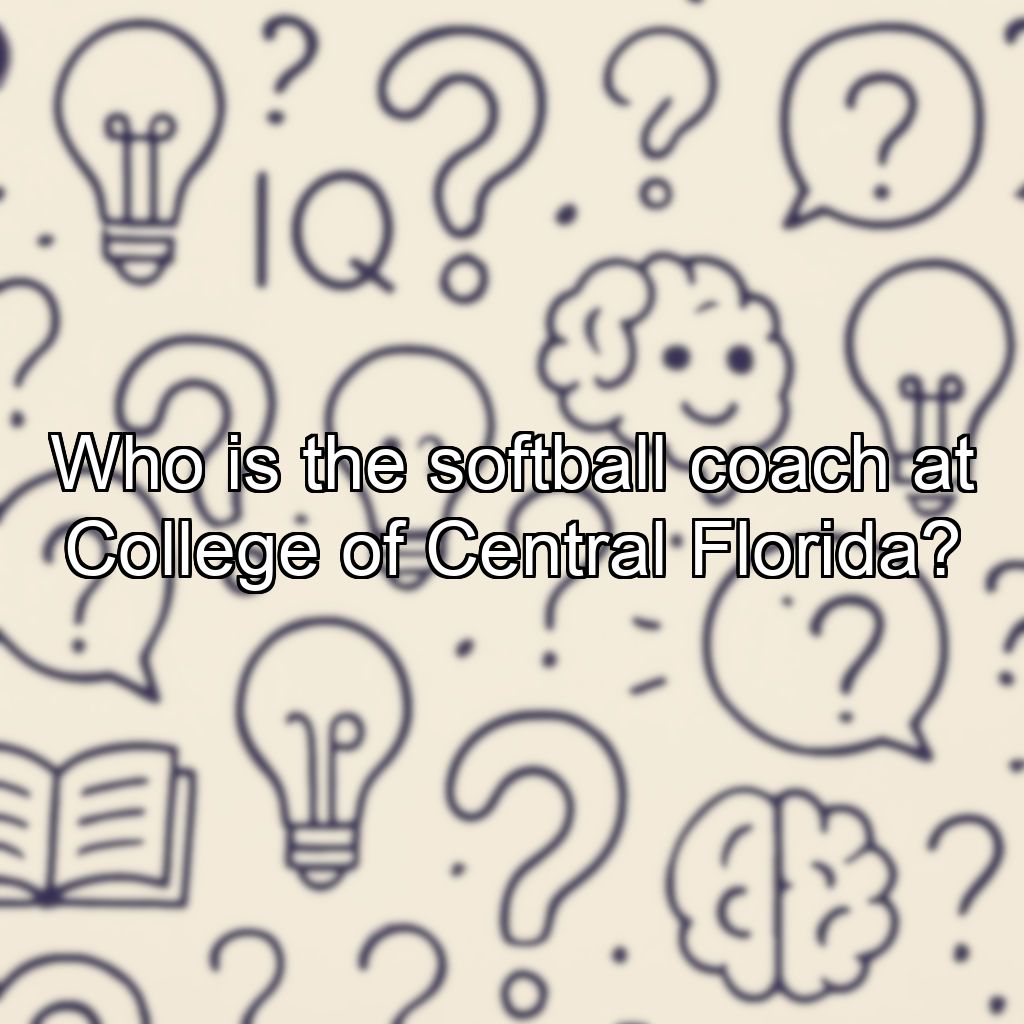 Who is the softball coach at College of Central Florida?