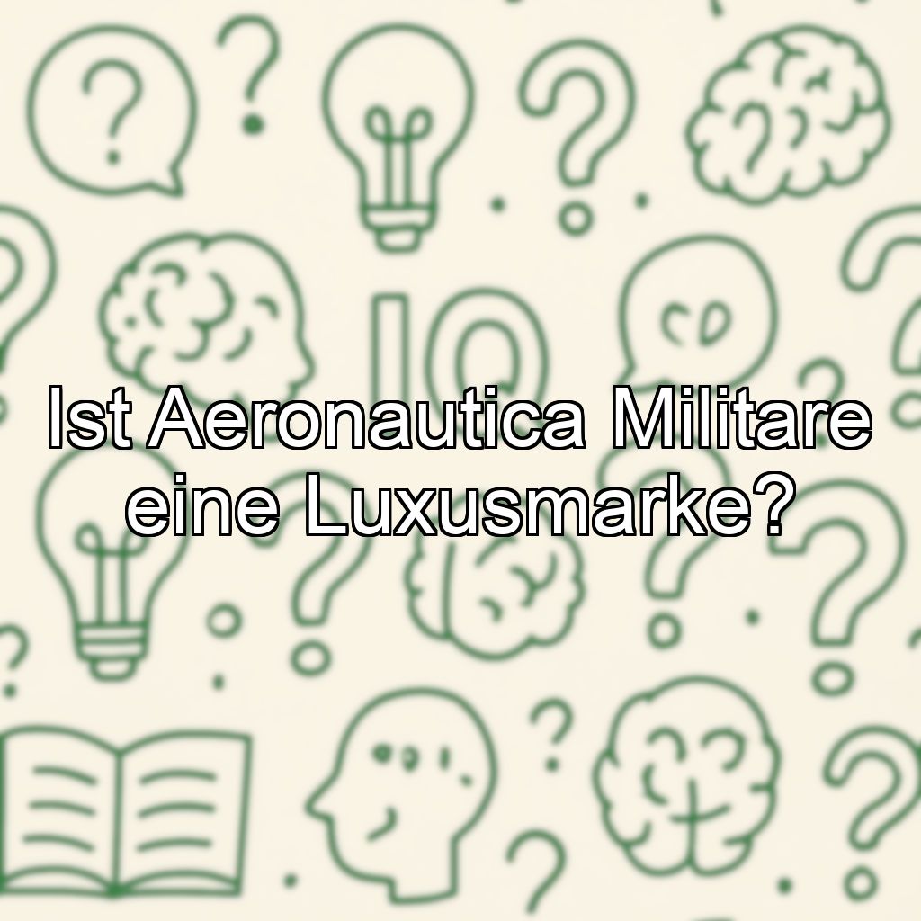 Ist Aeronautica Militare eine Luxusmarke?