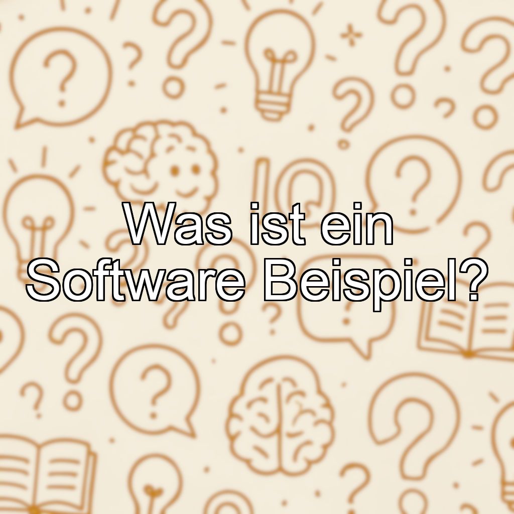 Was ist ein Software Beispiel?