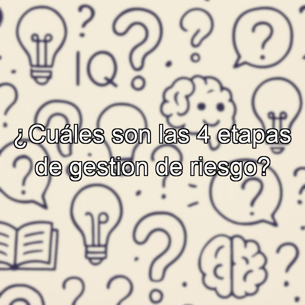 ¿Cuáles son las 4 etapas de gestion de riesgo?