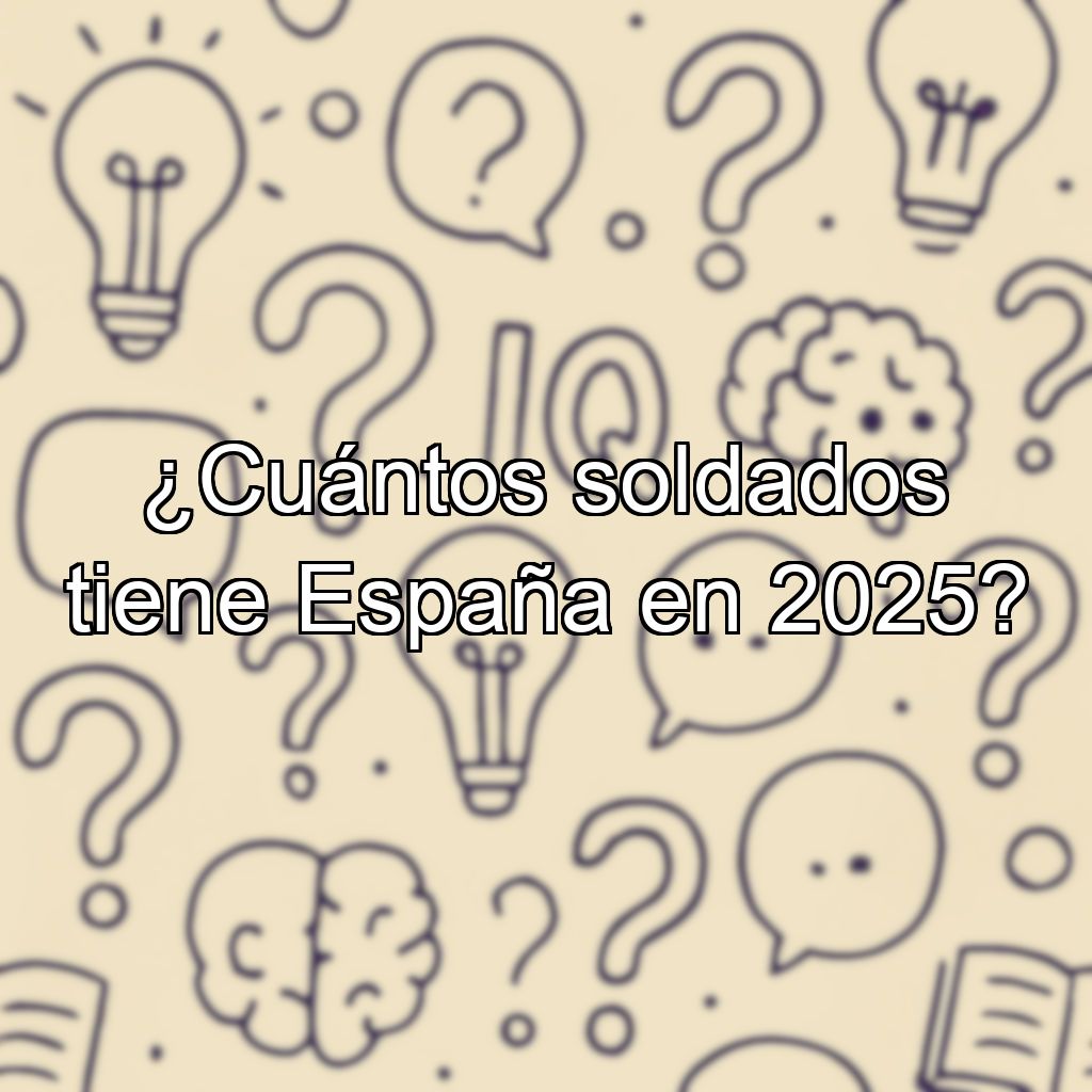 ¿Cuántos soldados tiene España en 2025?