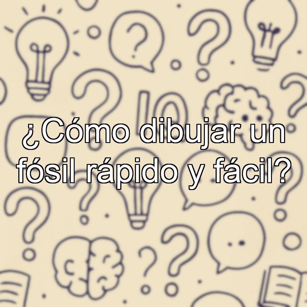 ¿Cómo dibujar un fósil rápido y fácil?