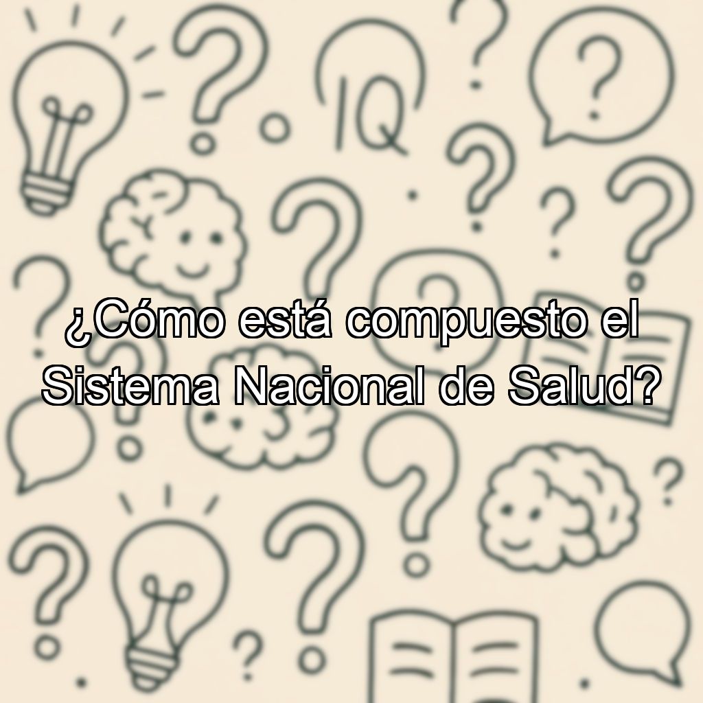 ¿Cómo está compuesto el Sistema Nacional de Salud?