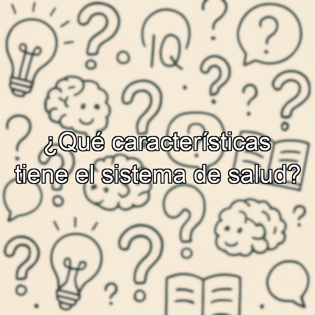 ¿Qué características tiene el sistema de salud?