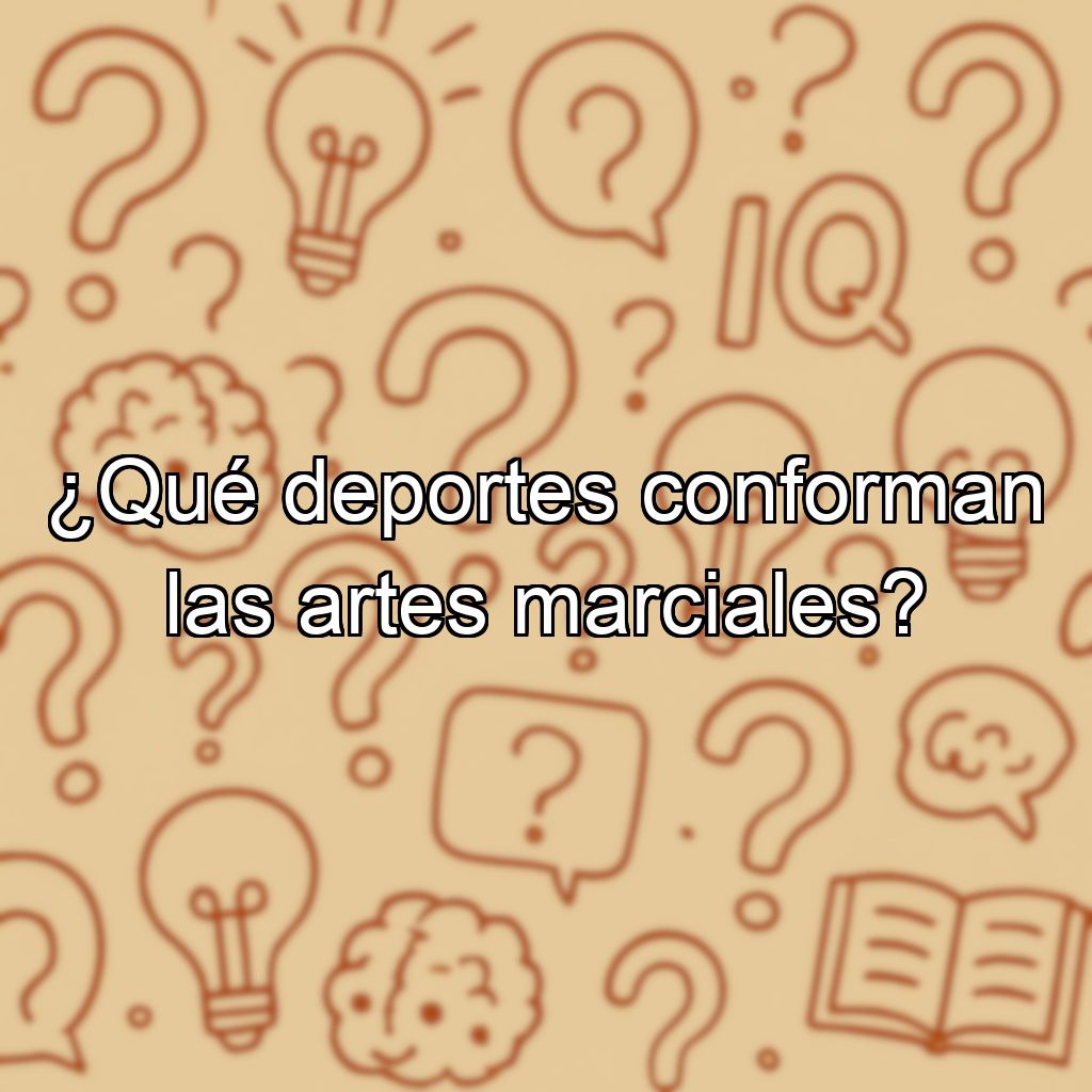 ¿Qué deportes conforman las artes marciales?