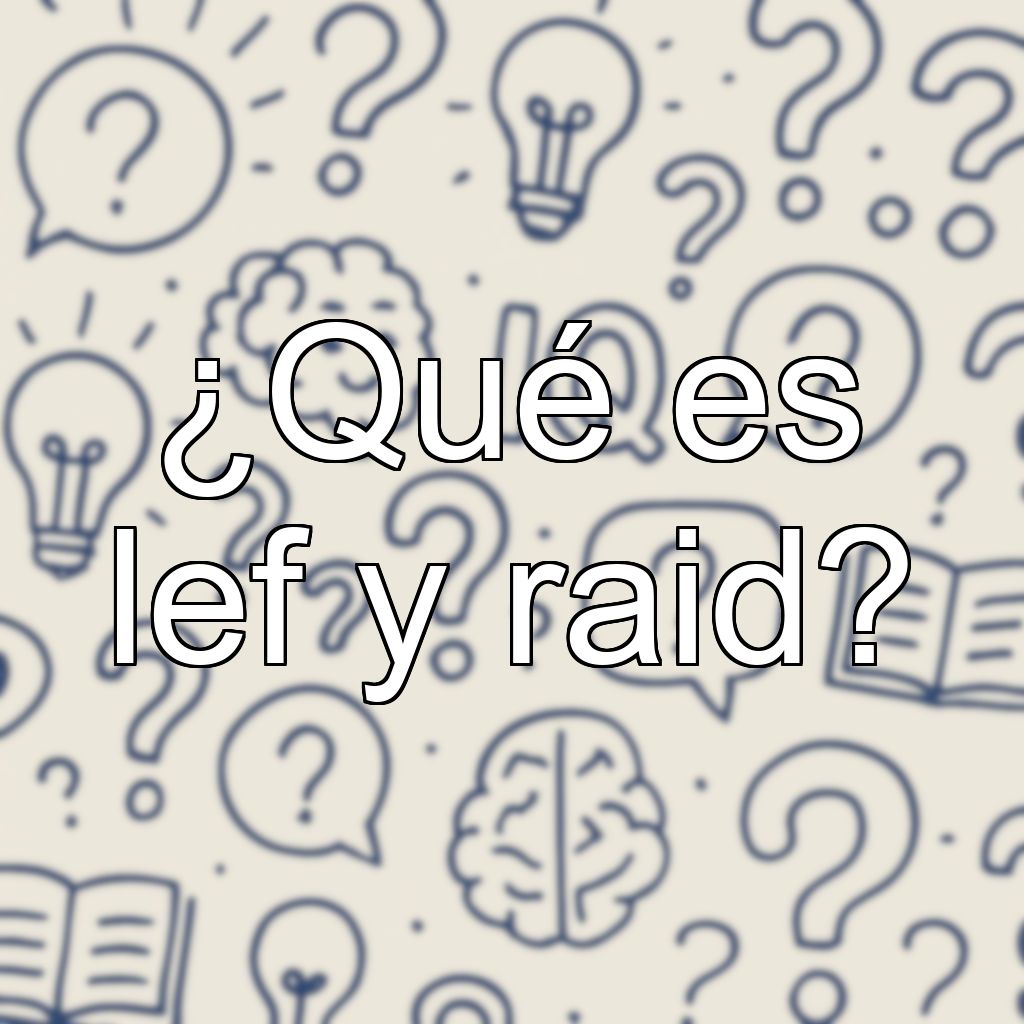 ¿Qué es lef y raid?