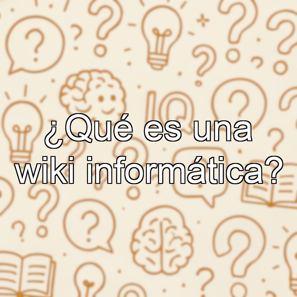 ¿Qué es una wiki informática?