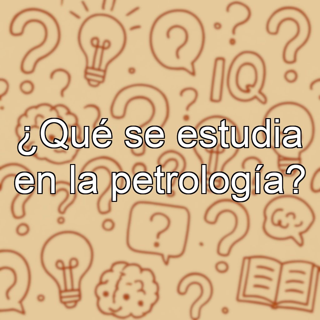 ¿Qué se estudia en la petrología?