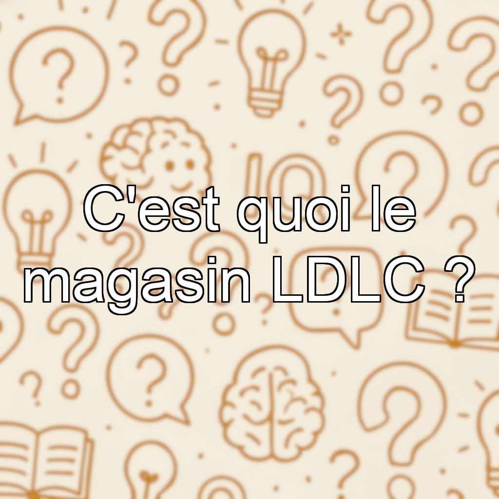 C'est quoi le magasin LDLC ?