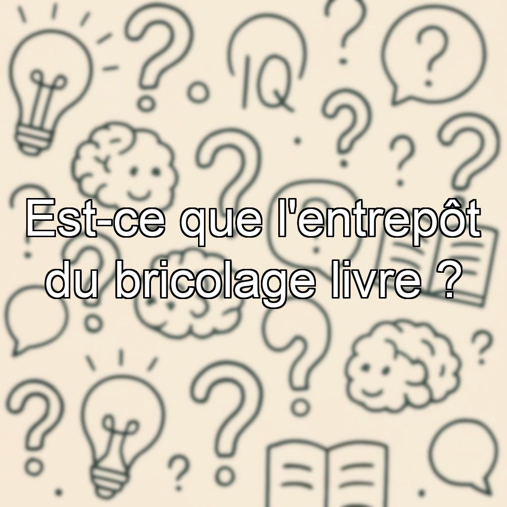 Est-ce que l'entrepôt du bricolage livre ?