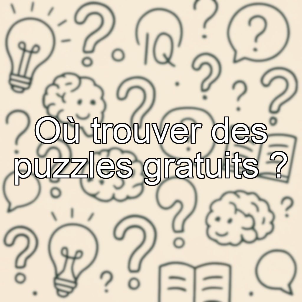 Où trouver des puzzles gratuits ?