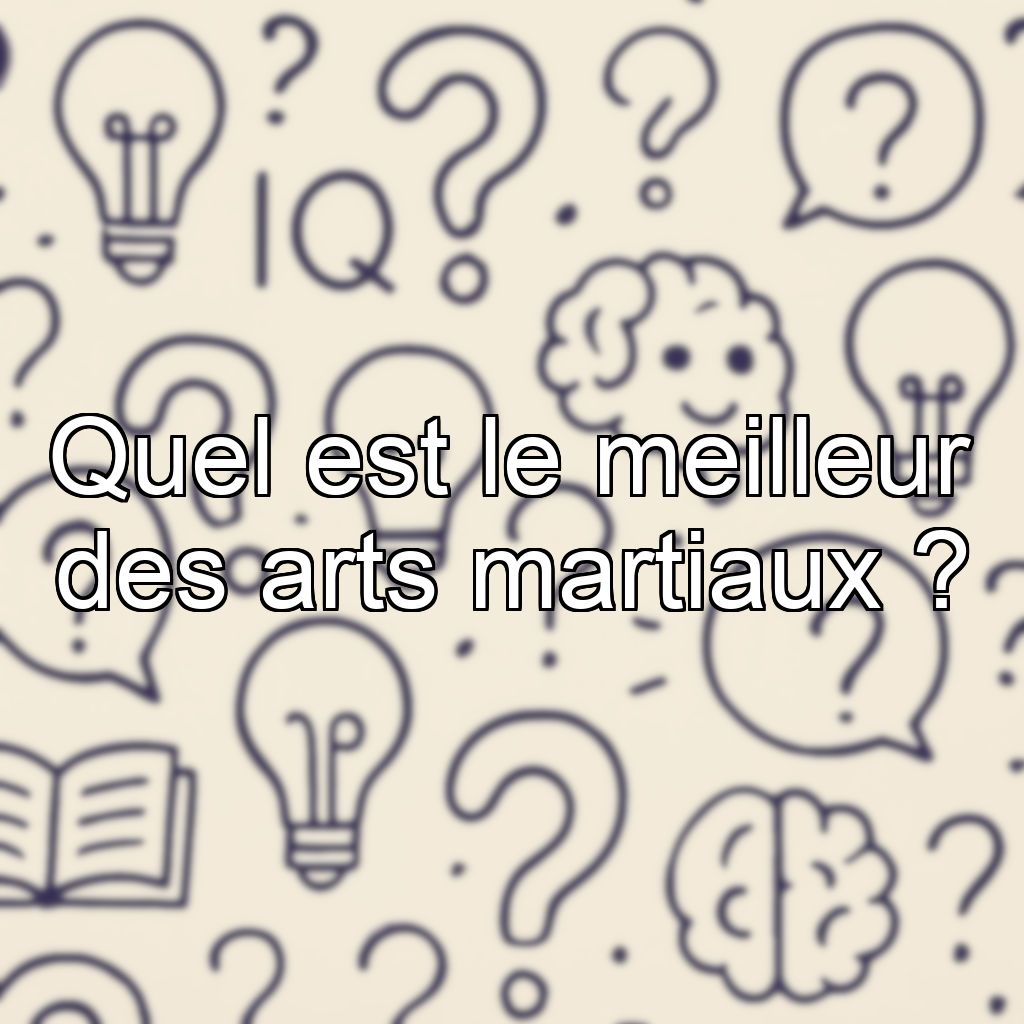 Quel est le meilleur des arts martiaux ?