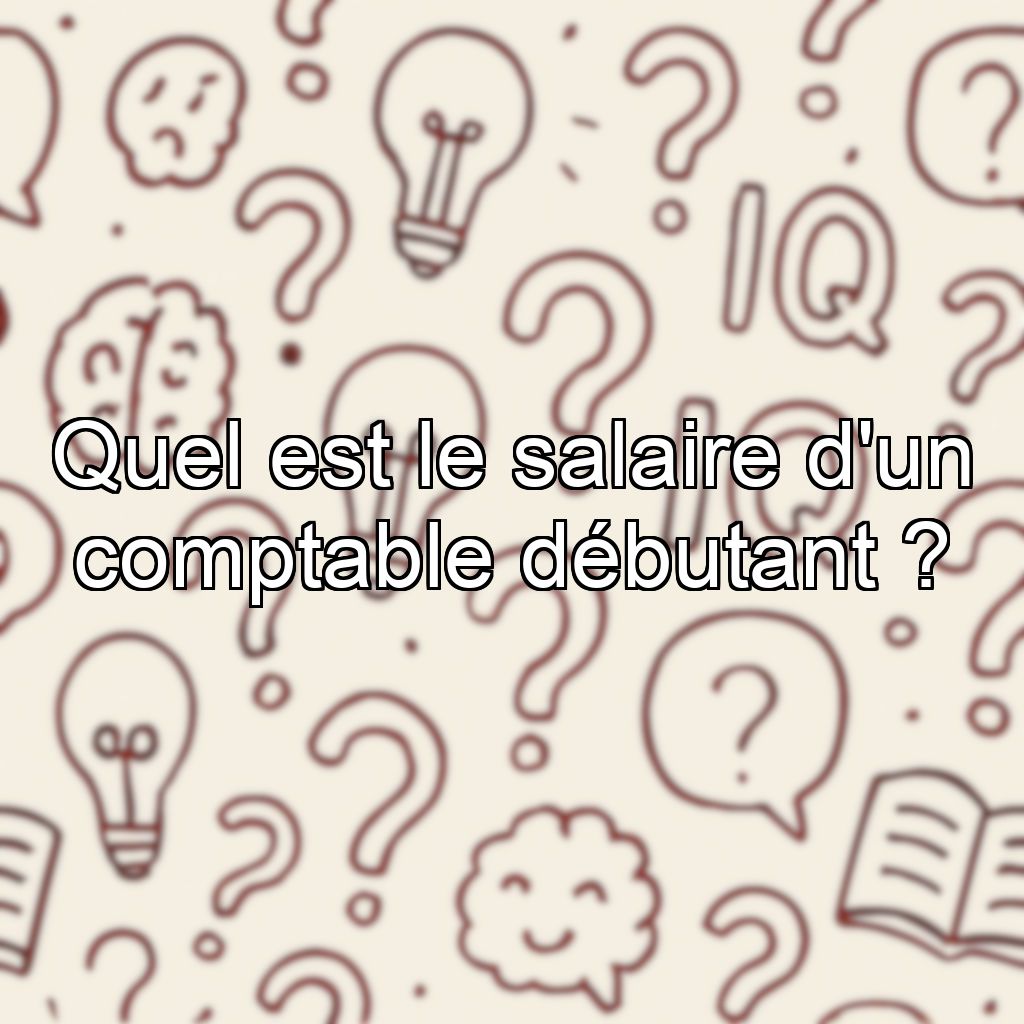 Quel est le salaire d'un comptable débutant ?