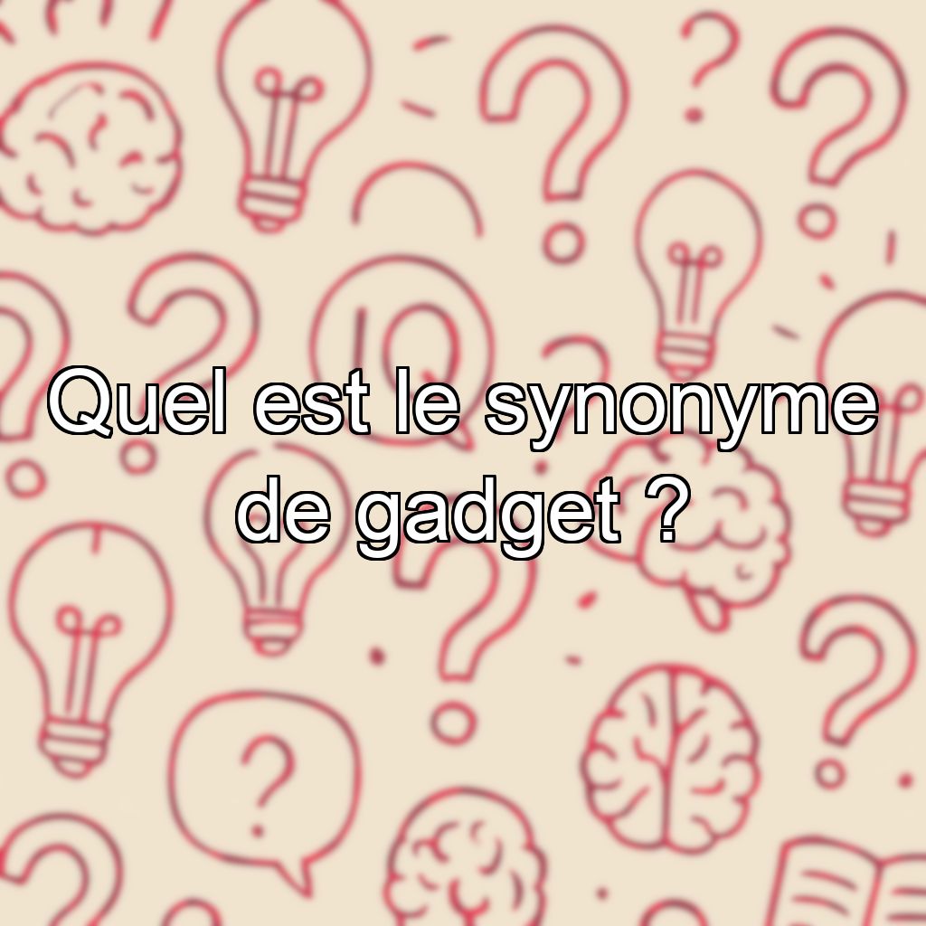Quel est le synonyme de gadget ?