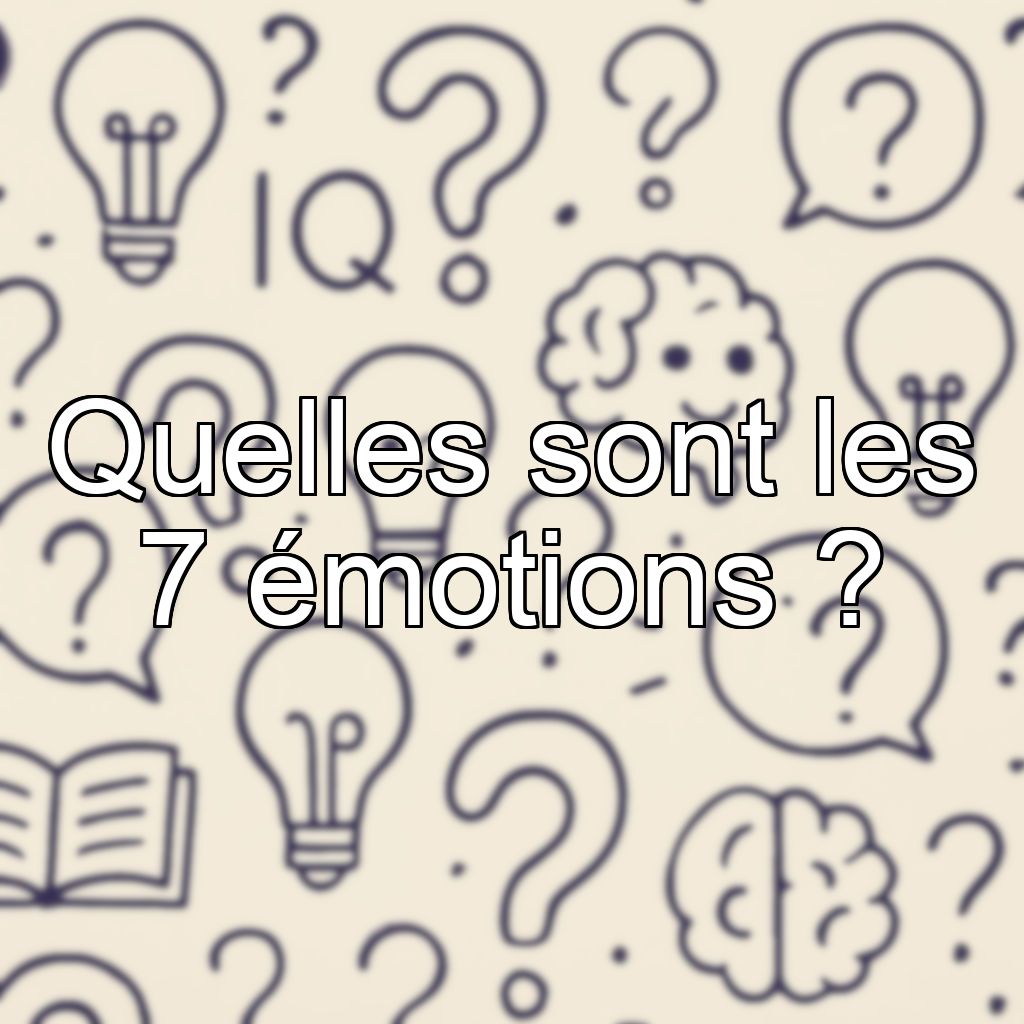 Quelles sont les 7 émotions ?