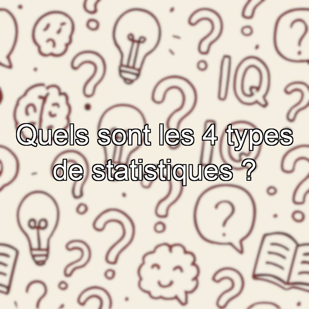 Quels sont les 4 types de statistiques ?