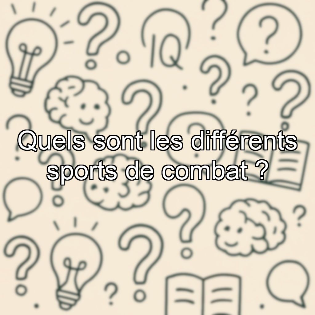 Quels sont les différents sports de combat ?