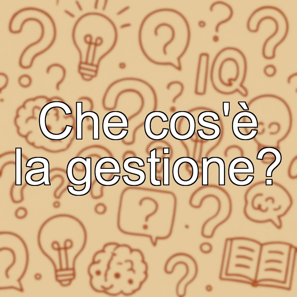 Che cos'è la gestione?