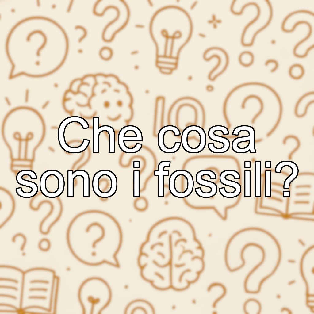 Che cosa sono i fossili?