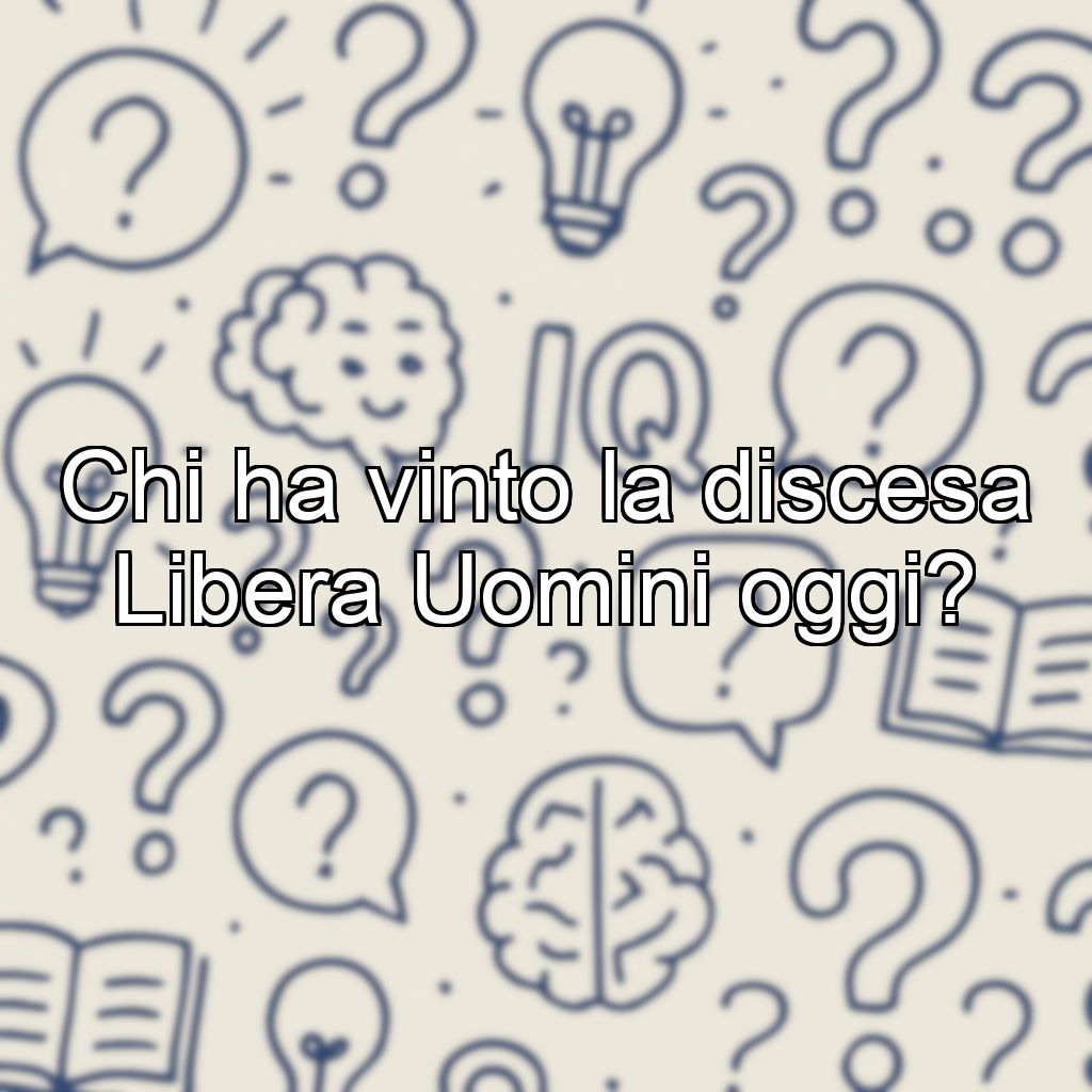 Chi ha vinto la discesa Libera Uomini oggi?