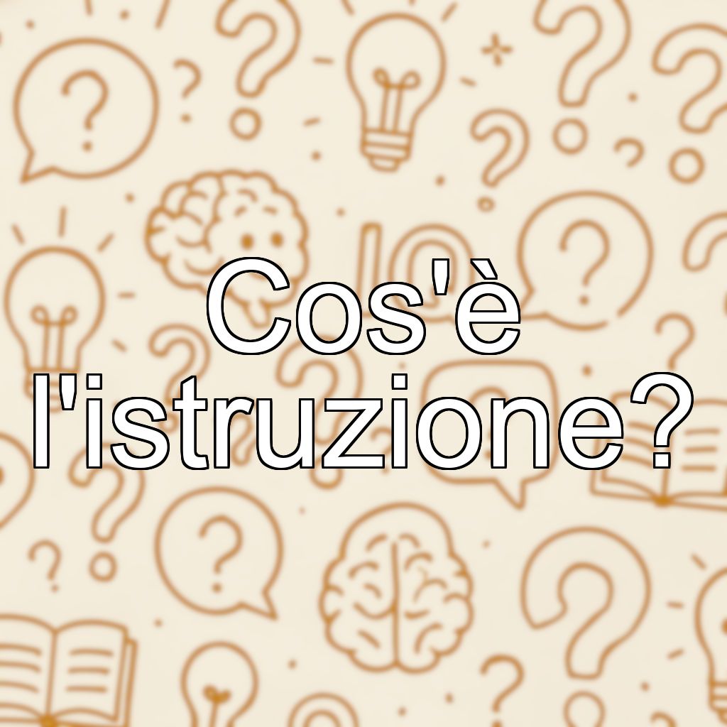 Cos'è l'istruzione?