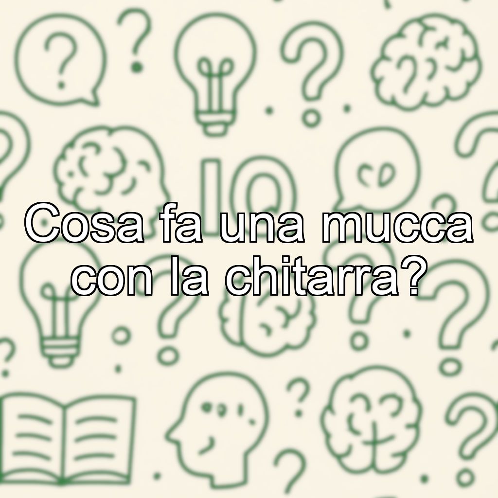 Cosa fa una mucca con la chitarra?