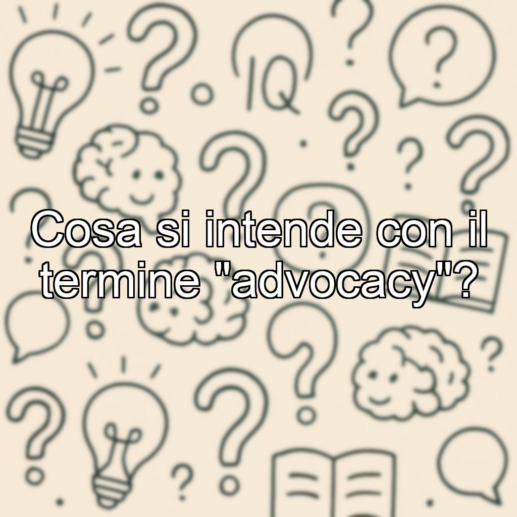 Cosa si intende con il termine 