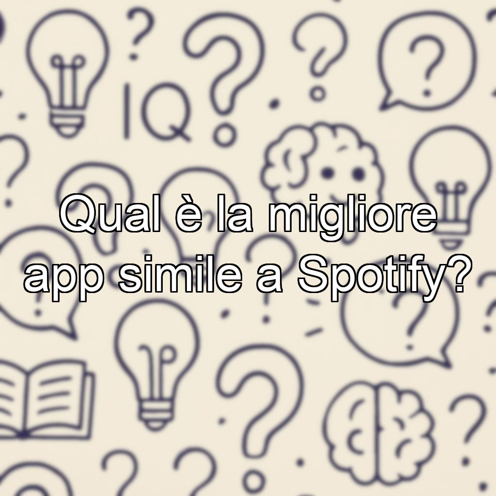 Qual è la migliore app simile a Spotify?