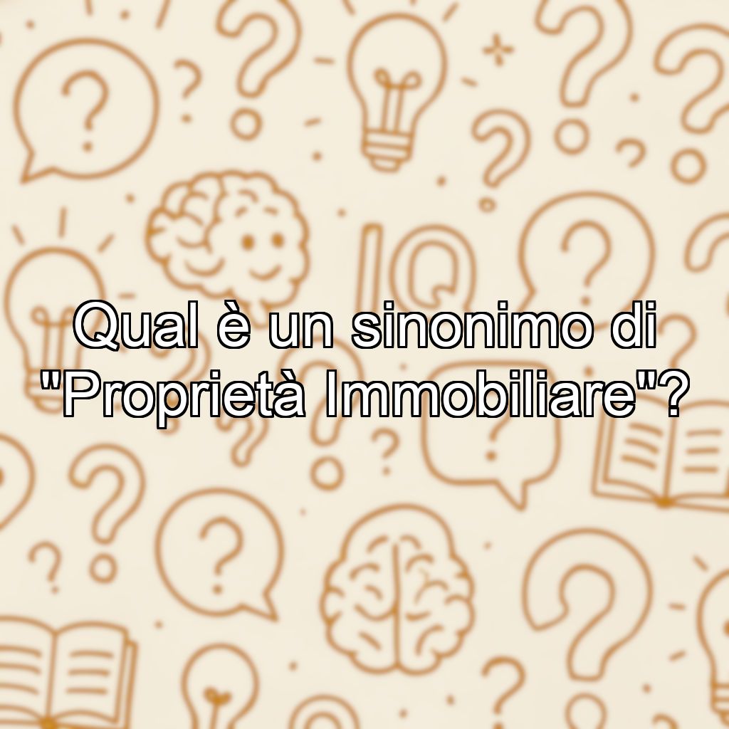 Qual è un sinonimo di 