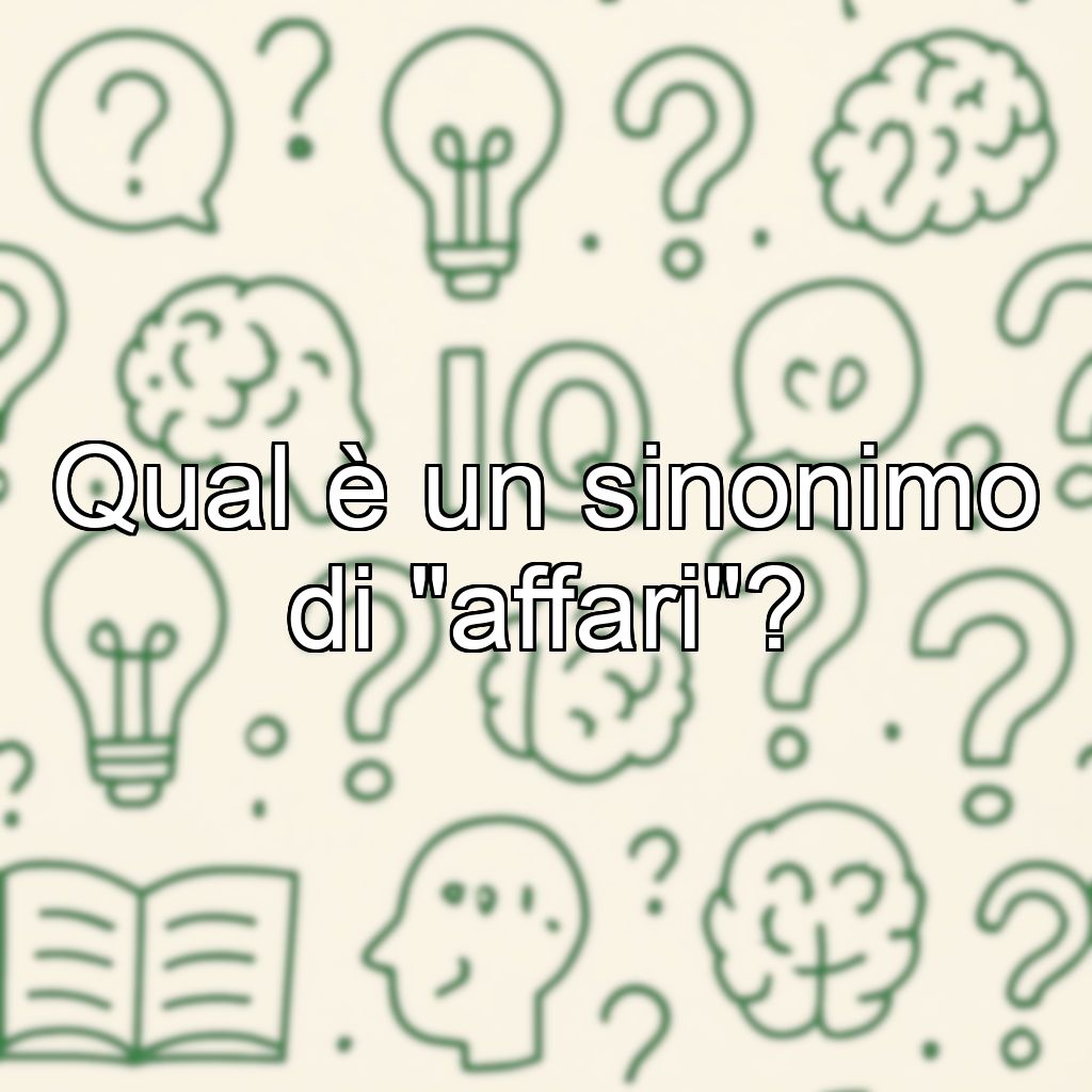 Qual è un sinonimo di 