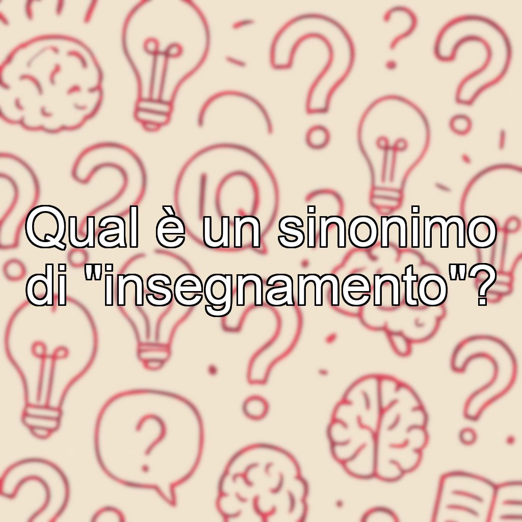 Qual è un sinonimo di 