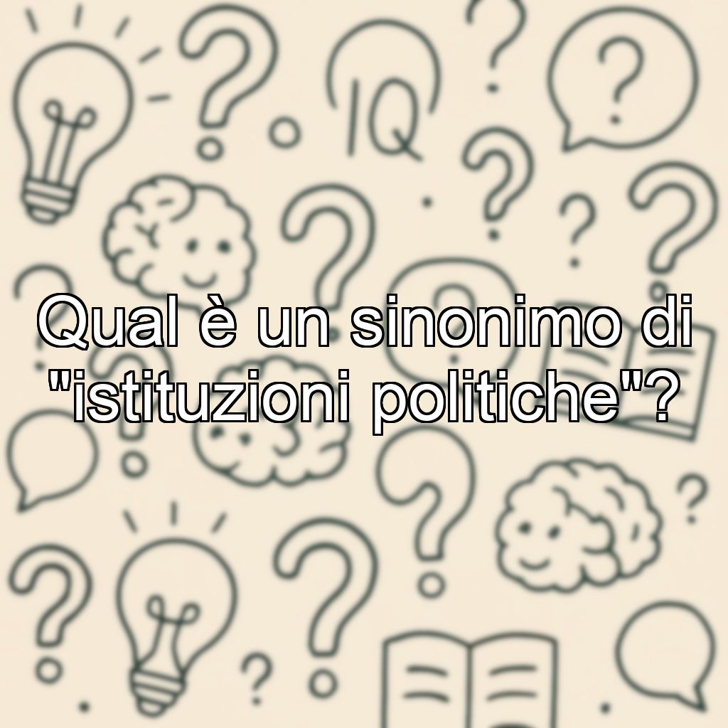 Qual è un sinonimo di 