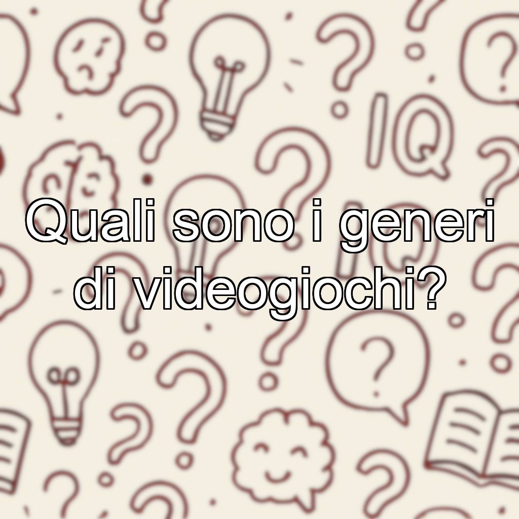 Quali sono i generi di videogiochi?