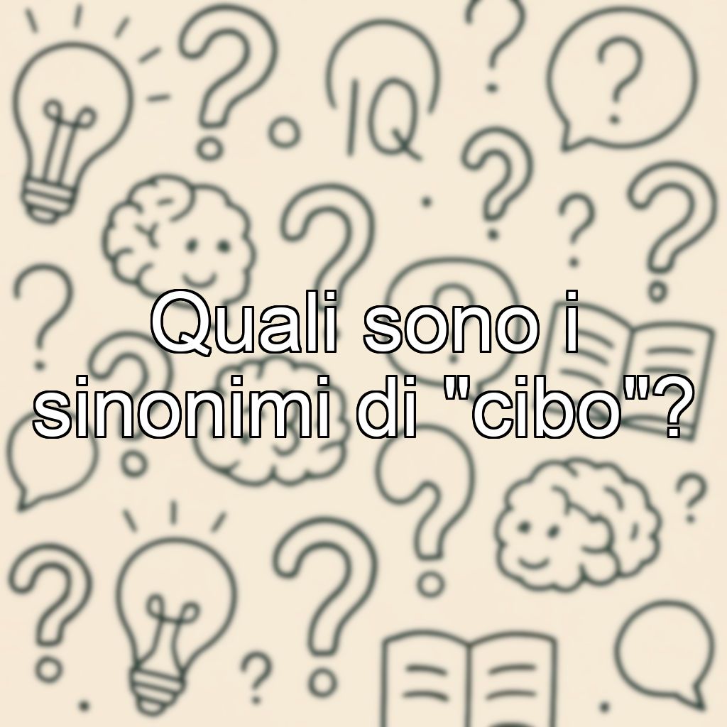 Quali sono i sinonimi di 