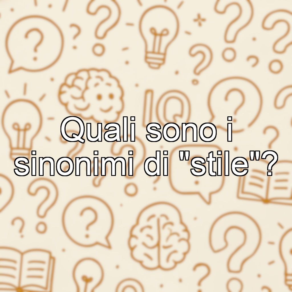 Quali sono i sinonimi di 