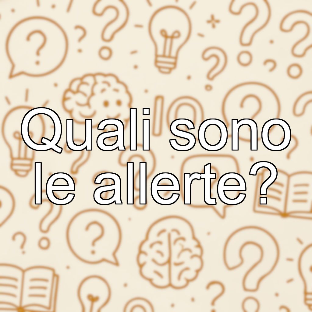 Quali sono le allerte?