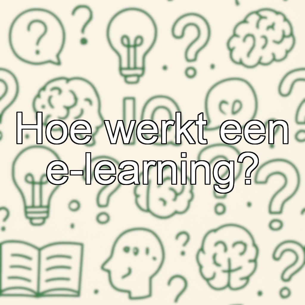 Hoe werkt een e-learning?