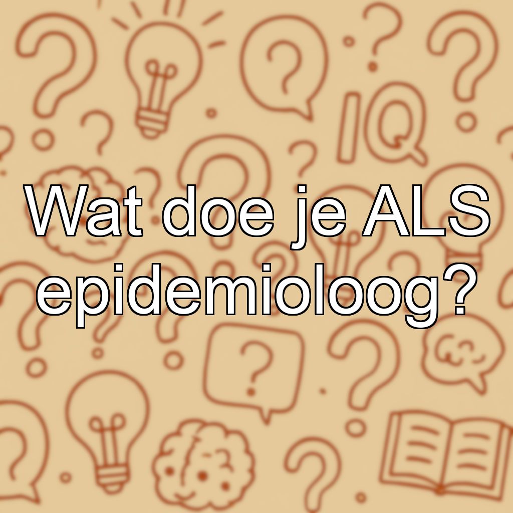 Wat doe je ALS epidemioloog?