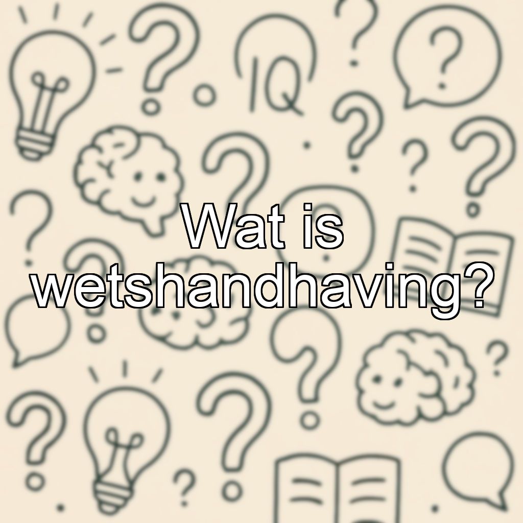 Wat is wetshandhaving?