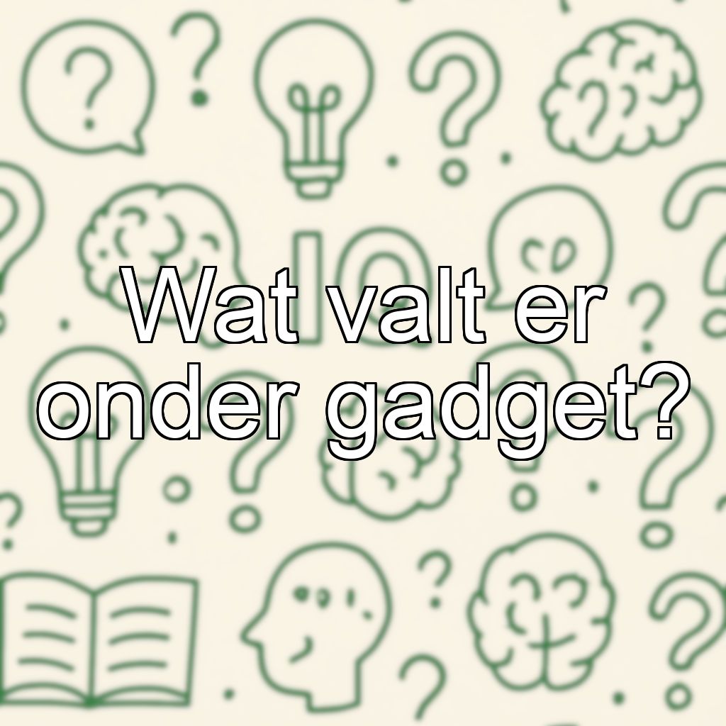 Wat valt er onder gadget?