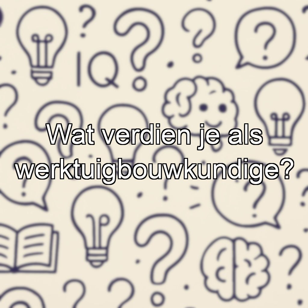 Wat verdien je als werktuigbouwkundige?