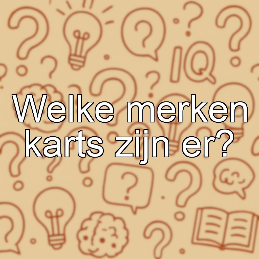 Welke merken karts zijn er?