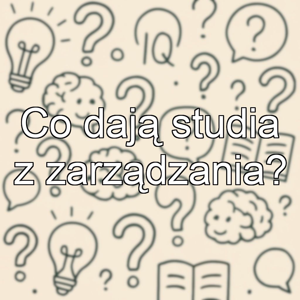 Co dają studia z zarządzania?