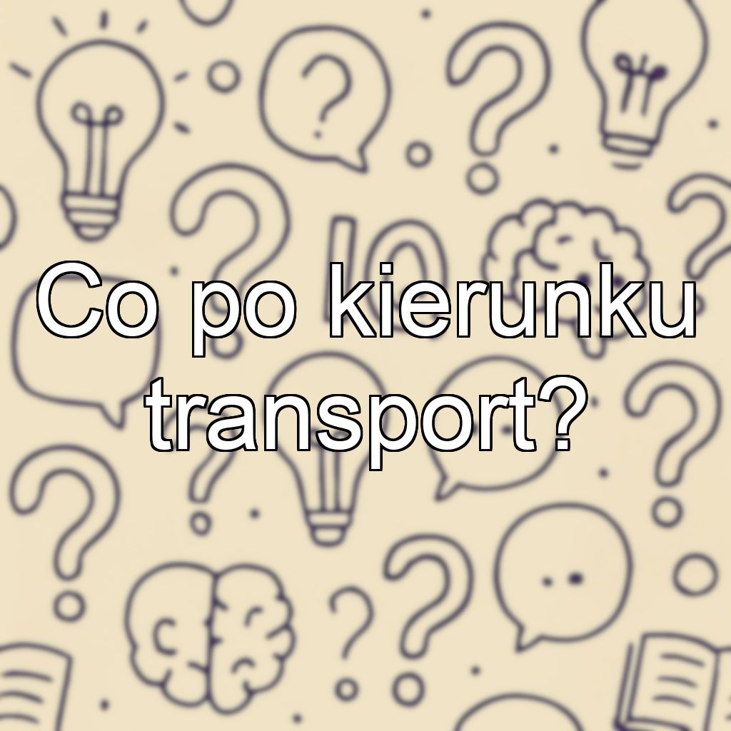 Co po kierunku transport?